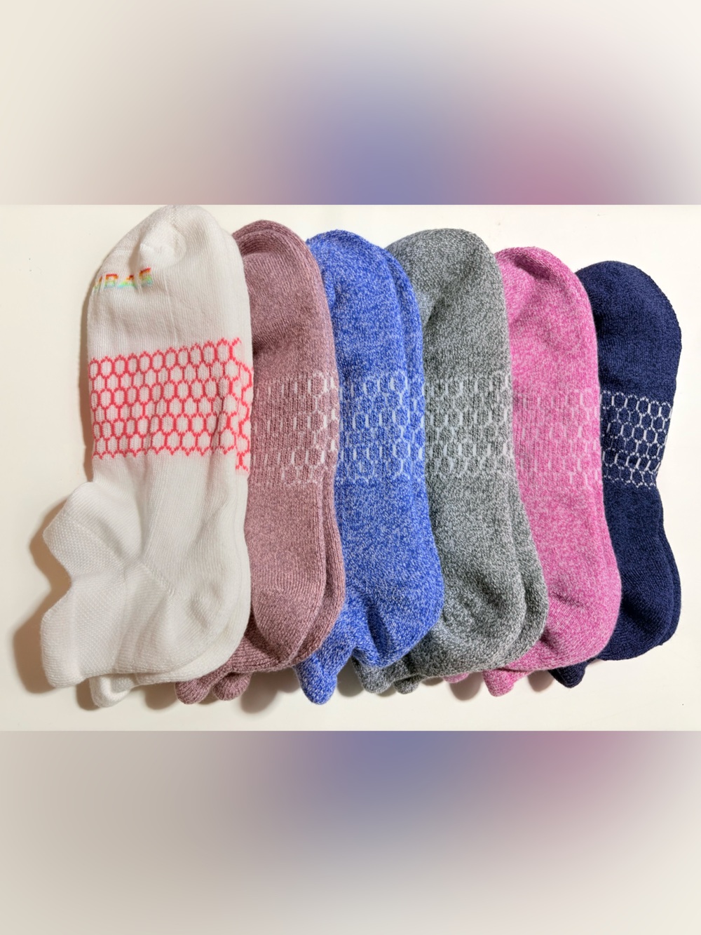 Bombas Women’s 6-Pack Cushioned Athletic Ankle Socks Size M Colors Sent Randomly